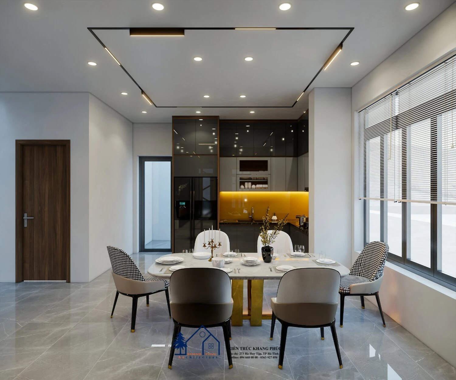 Enscape Living Room - Dining Room SketchUp 3D Model Free Download Modern ID 218000140 (Dang Phuc)