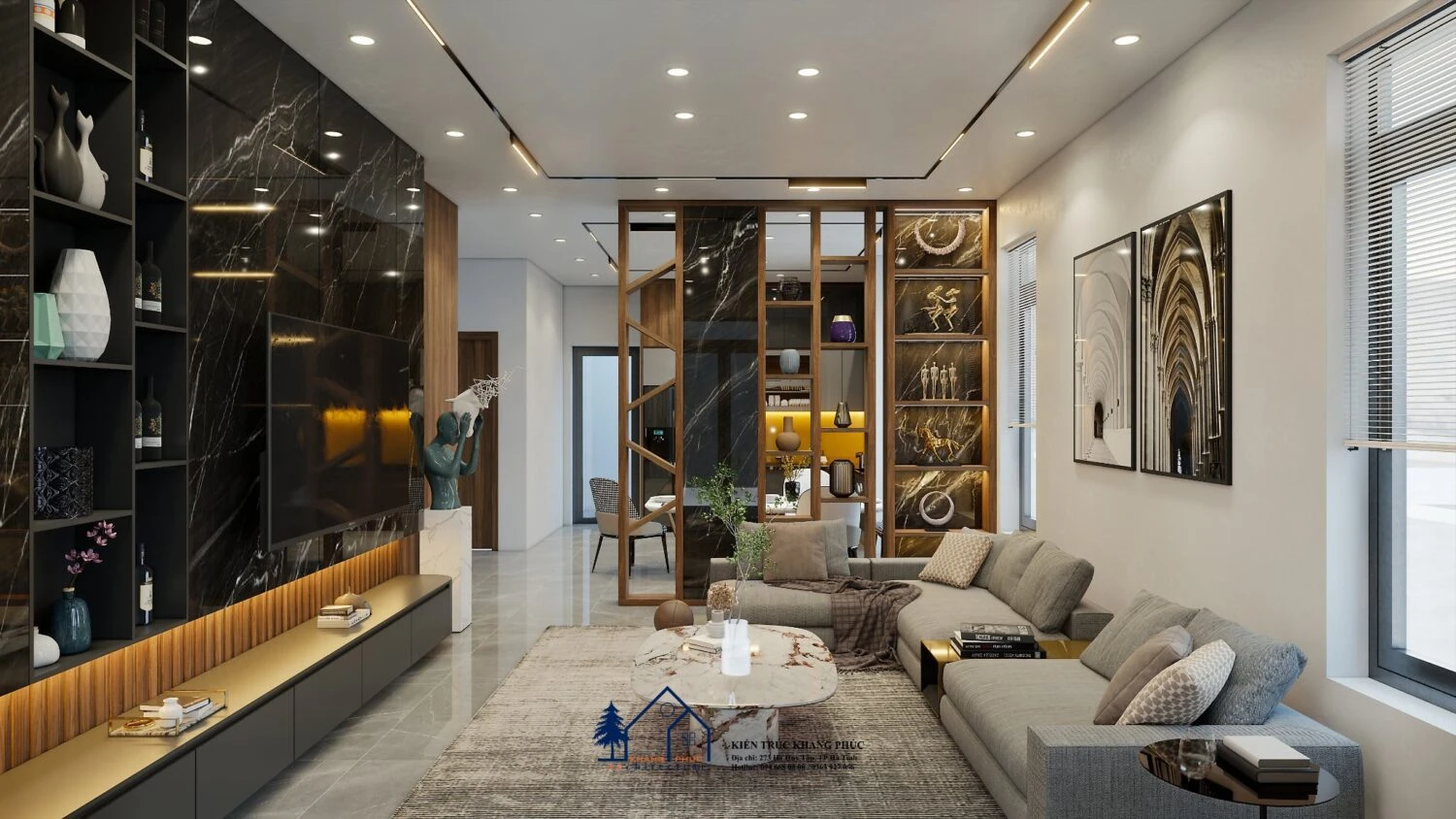 Enscape Living Room - Dining Room SketchUp 3D Model Free Download Modern ID 218000140 (Dang Phuc)