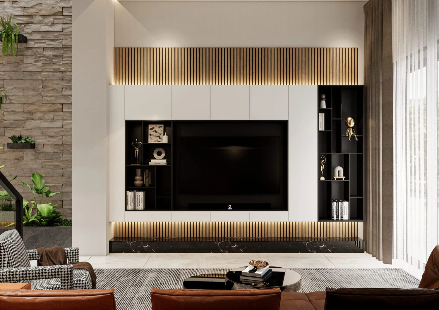 Enscape Living Room - Dining Room SketchUp 3D Model Free Download Modern ID 218000170 (Pham Minh Quang)