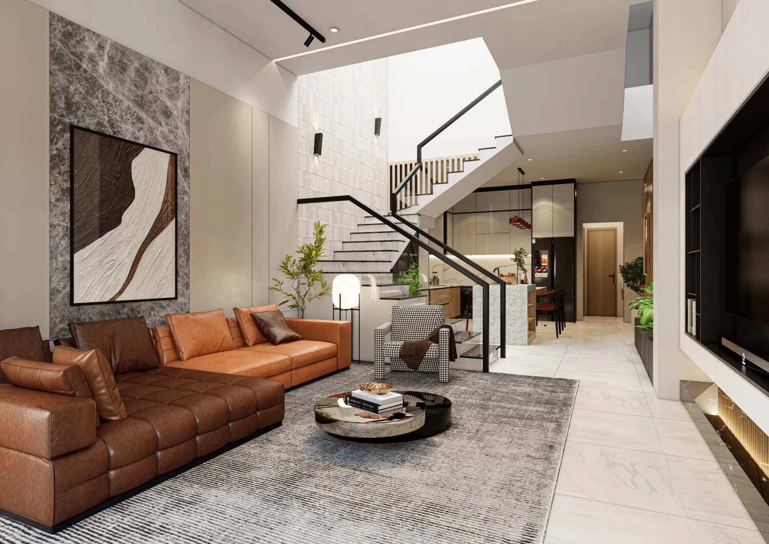 Enscape Living Room - Dining Room SketchUp 3D Model Free Download Modern ID 218000170 (Pham Minh Quang)