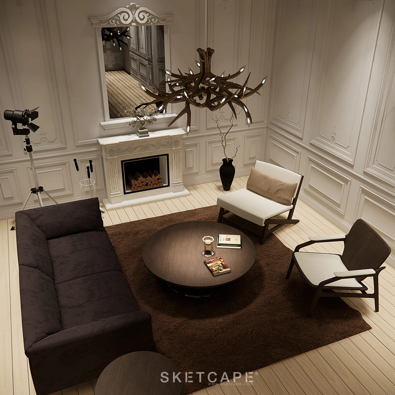 SketchUp Free Enscape Living Room Free Sketchup Models Download Modern ID 100000291 (Nguyen Tuan Anh)