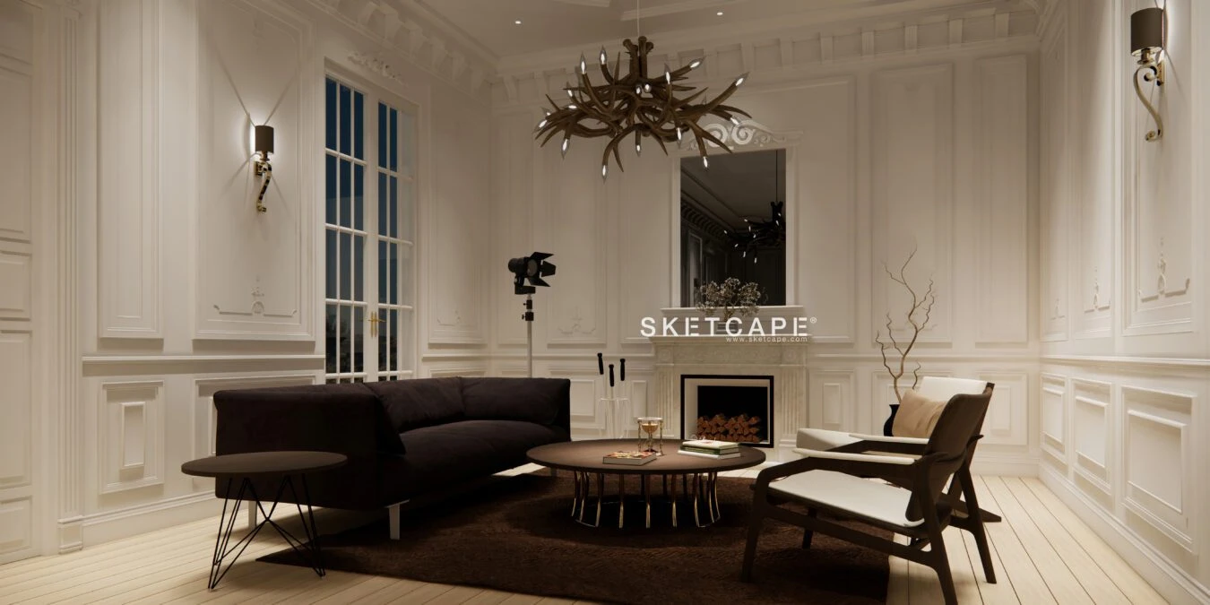 SketchUp Free Enscape Living Room Free Sketchup Models Download Modern ID 100000291 (Nguyen Tuan Anh)