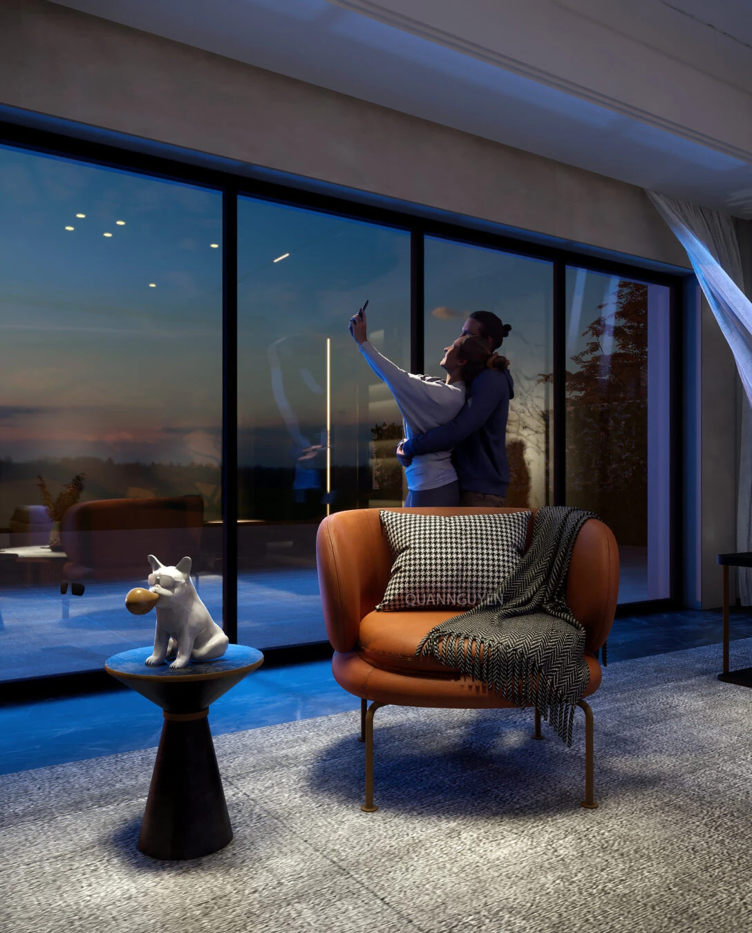 Enscape Living Room SketchUp Free Model Modern Download ID 100000433 (Quan)