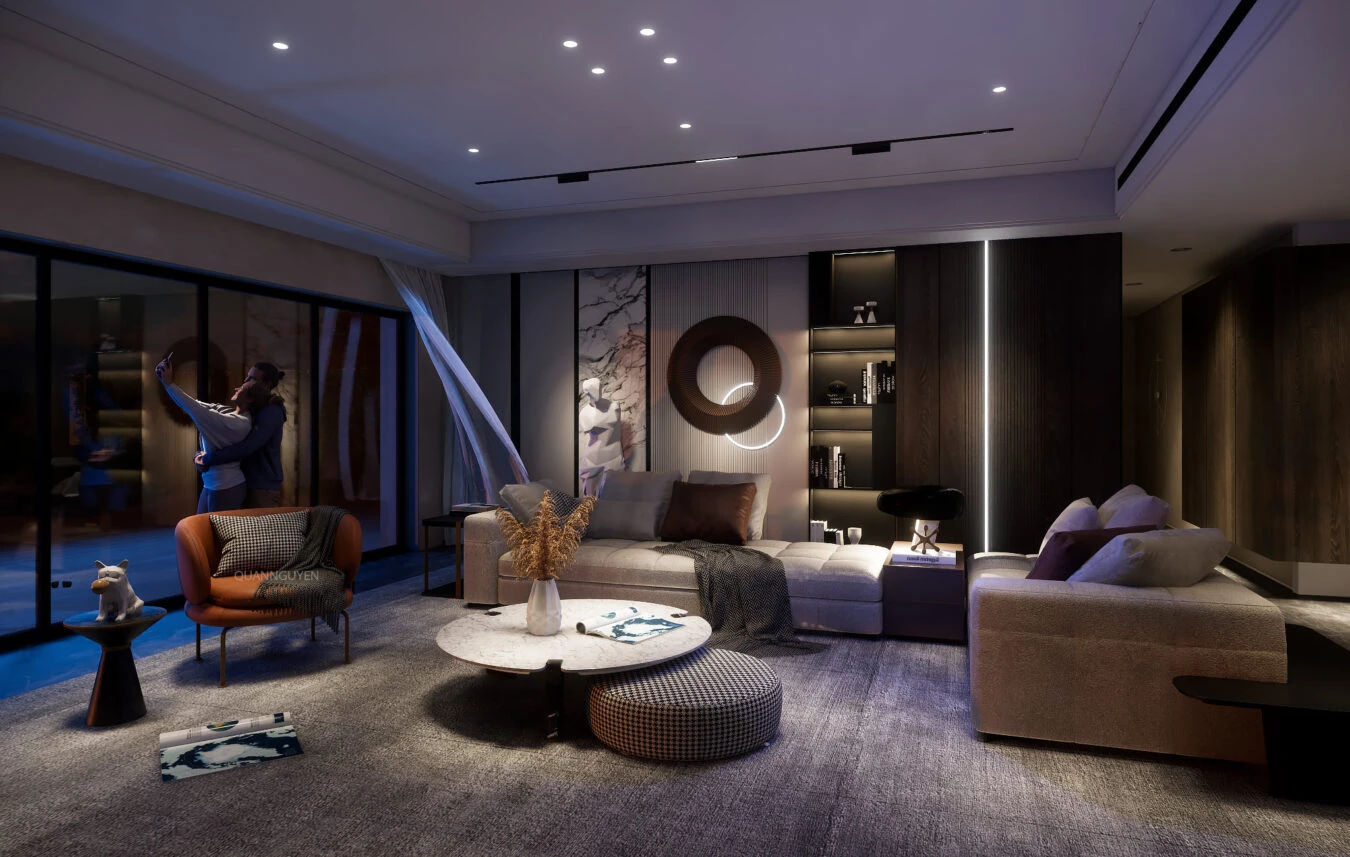 Enscape Living Room SketchUp Free Model Modern Download ID 100000433 (Quan)