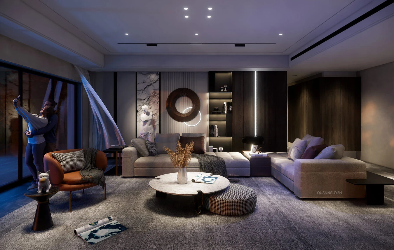 Enscape Living Room SketchUp Free Model Modern Download ID 100000433 (Quan)