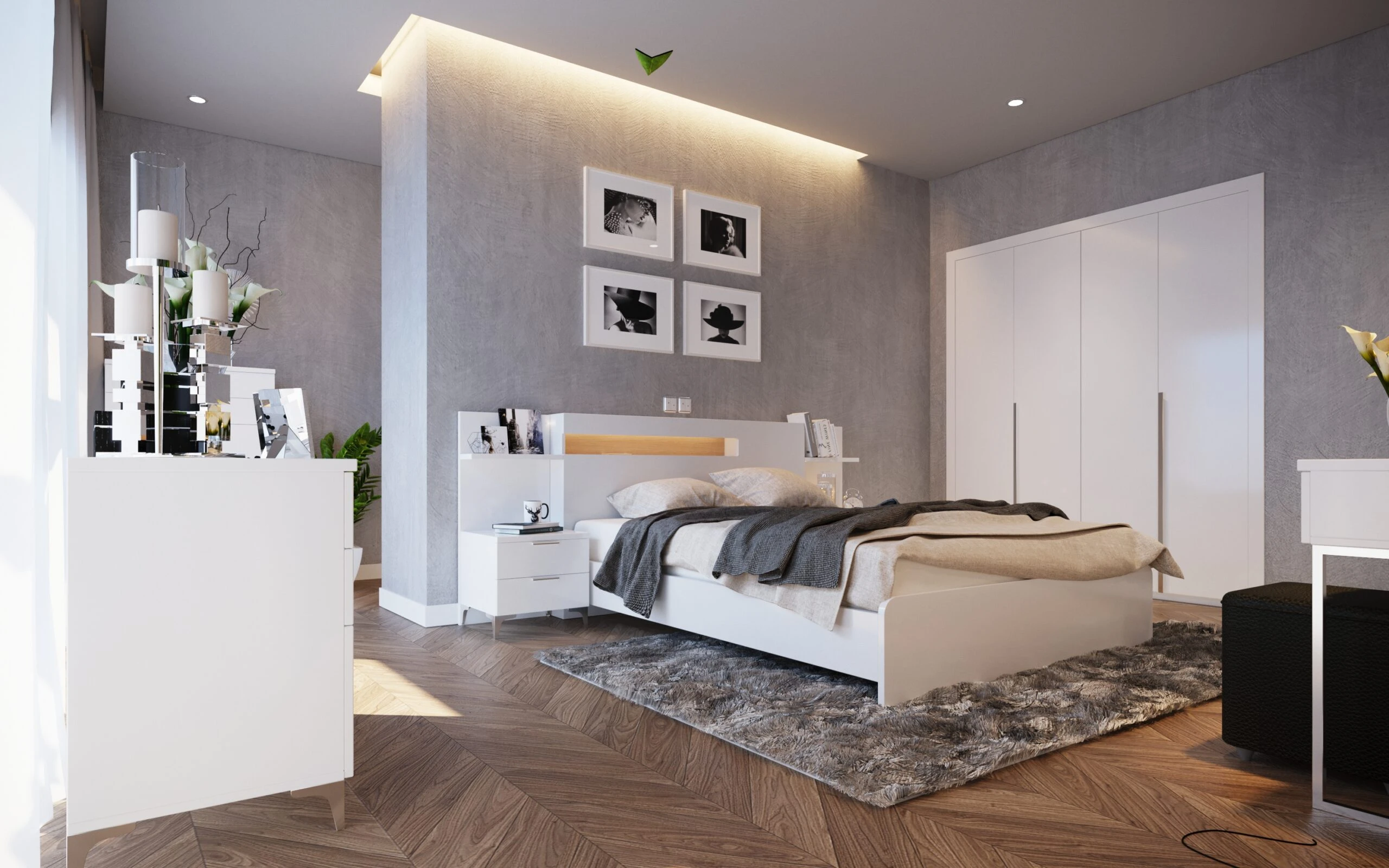 SketchUp Free Enscape Model Free Download Modern Bedroom ID 101000273 (Ngo Gia Long)