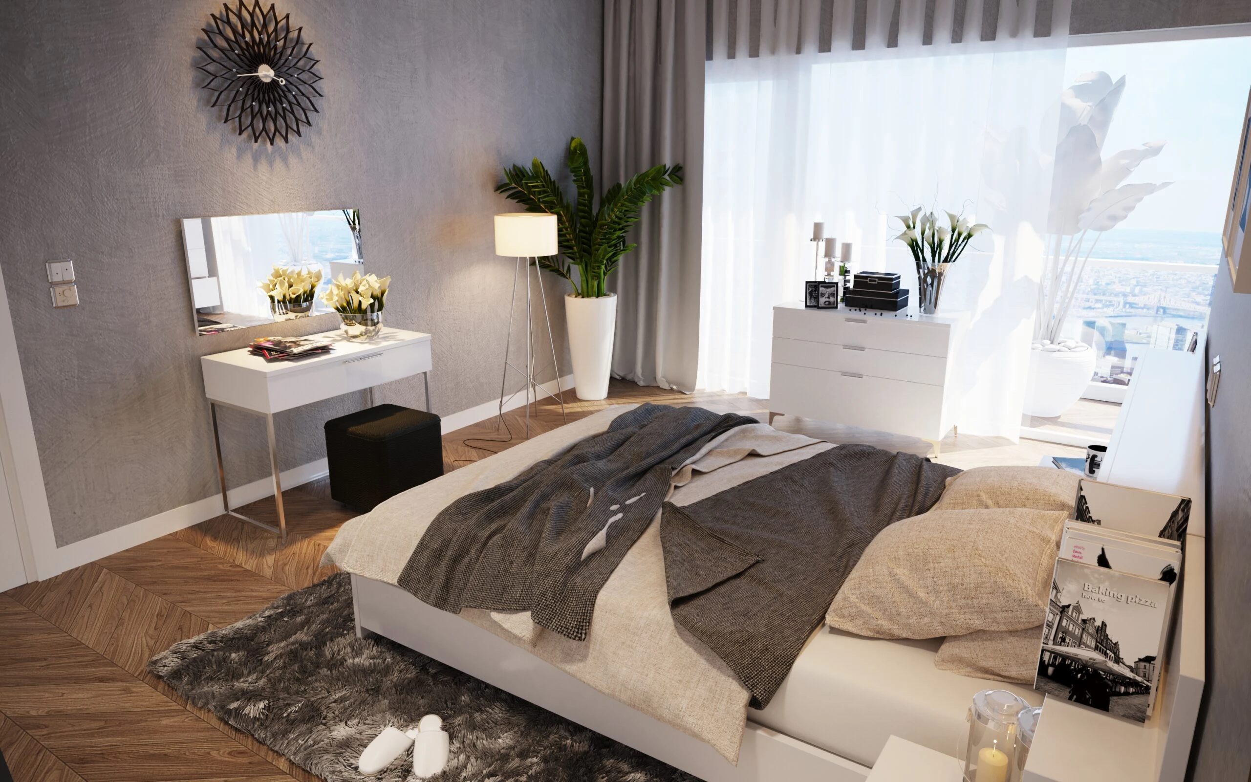 SketchUp Free Enscape Model Free Download Modern Bedroom ID 101000273 (Ngo Gia Long)