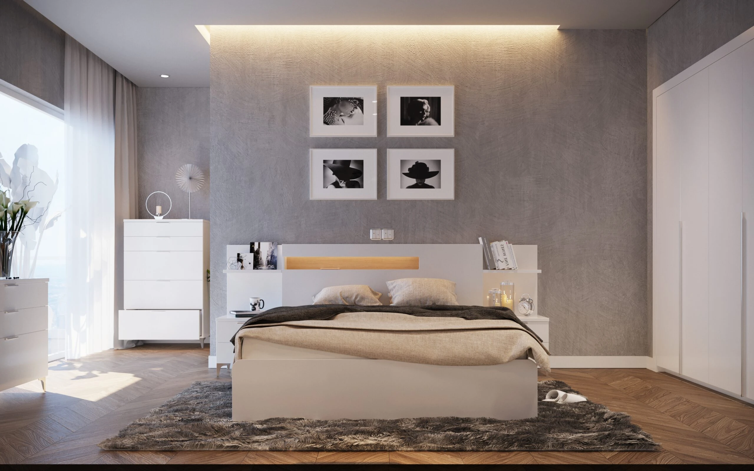 SketchUp Free Enscape Model Free Download Modern Bedroom ID 101000273 (Ngo Gia Long)