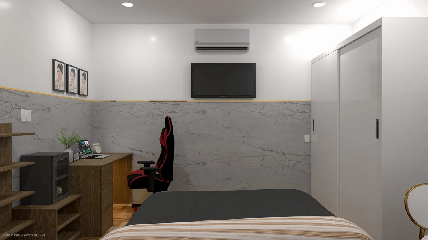 Enscape Model Free Download Modern Bedroom Vray ID 101000642 (Phu Nguyen)