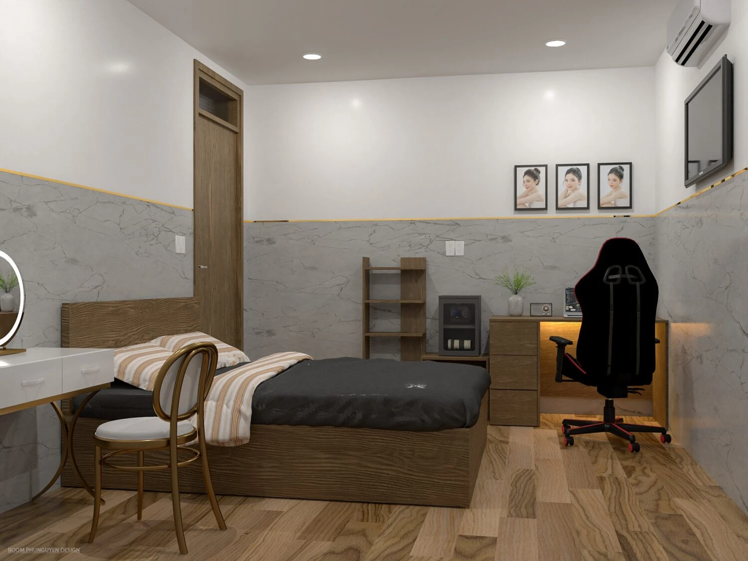 Enscape Model Free Download Modern Bedroom Vray ID 101000642 (Phu Nguyen)