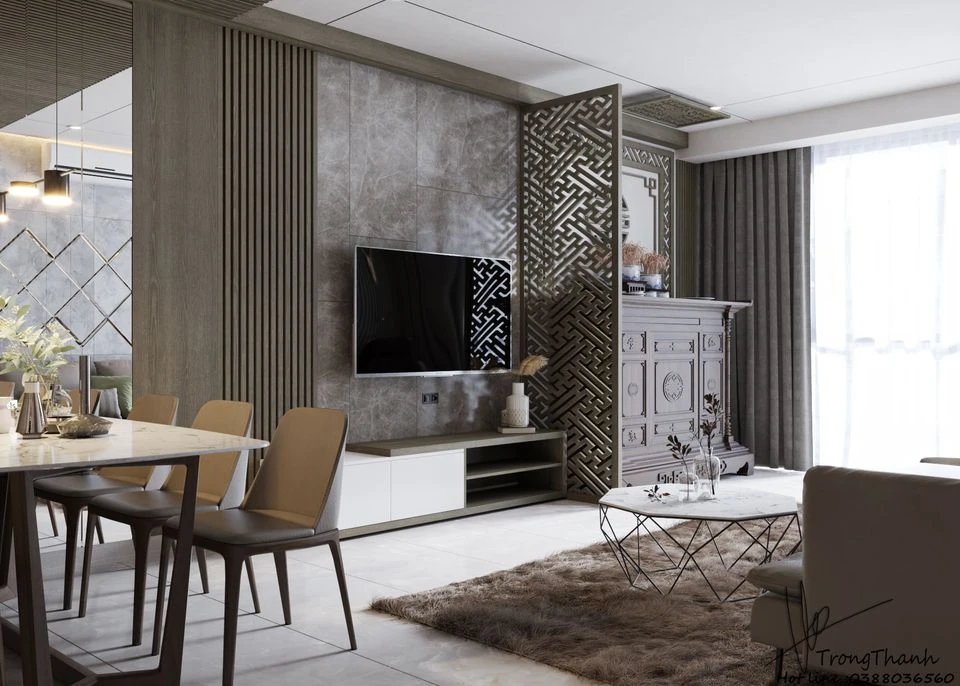 SketchUp Free Enscape Model Free Download Modern Living Room ID 100000208 (Trong Thanh)