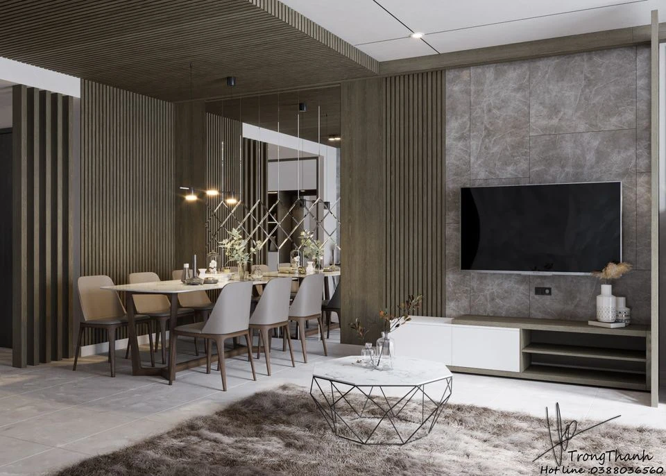 SketchUp Free Enscape Model Free Download Modern Living Room ID 100000208 (Trong Thanh)