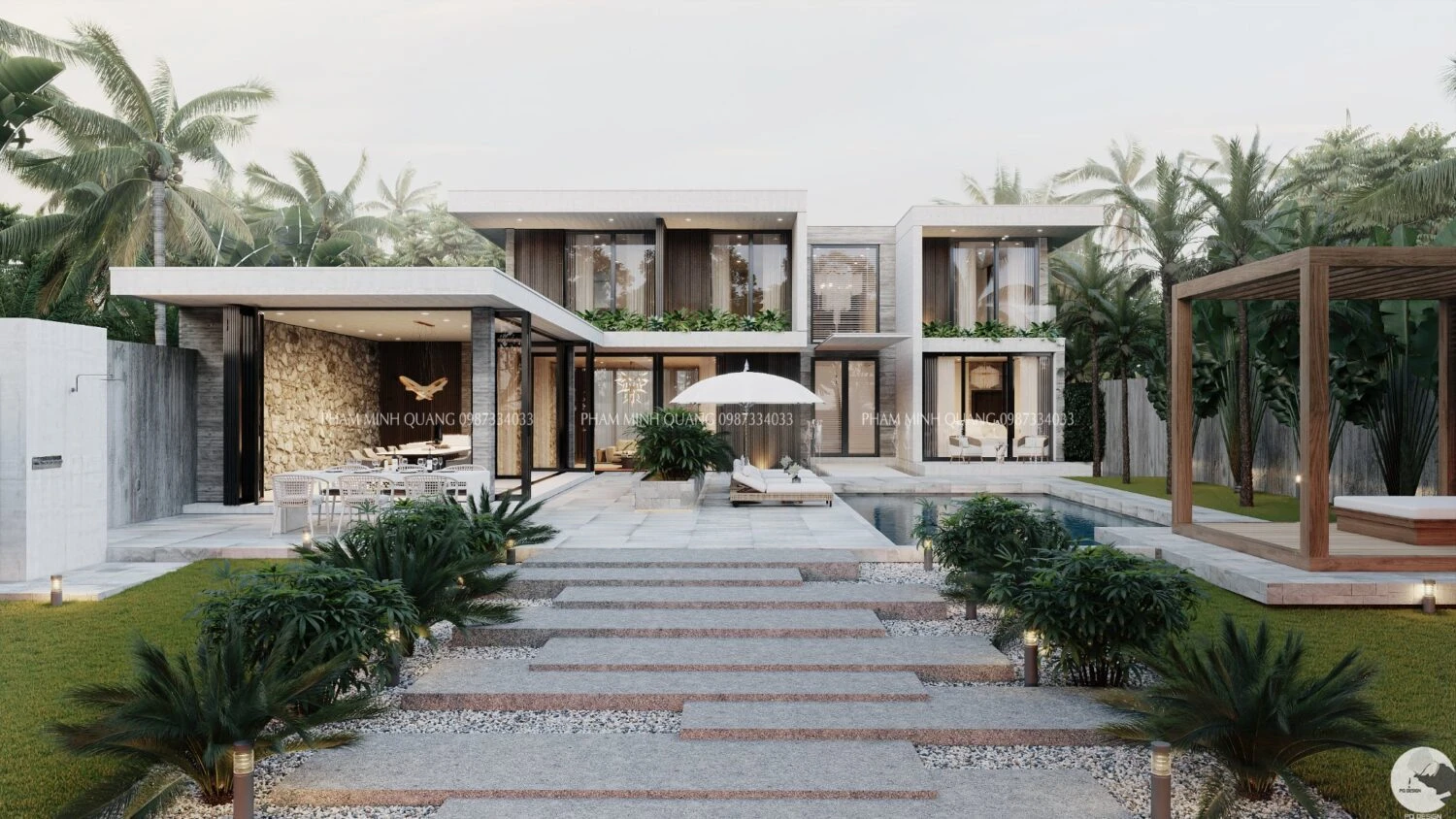 Exterior Enscape Model Free Download Modern ID 101000309 (Pham Minh Quang)