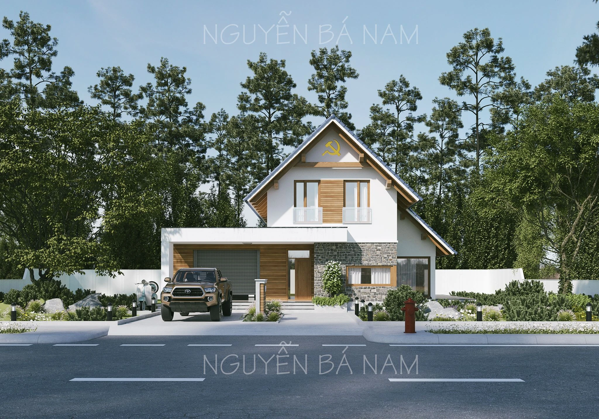 Exterior Enscape Model Free Download Vray Modern ID 101000489 (Nguyen Ba Nam)