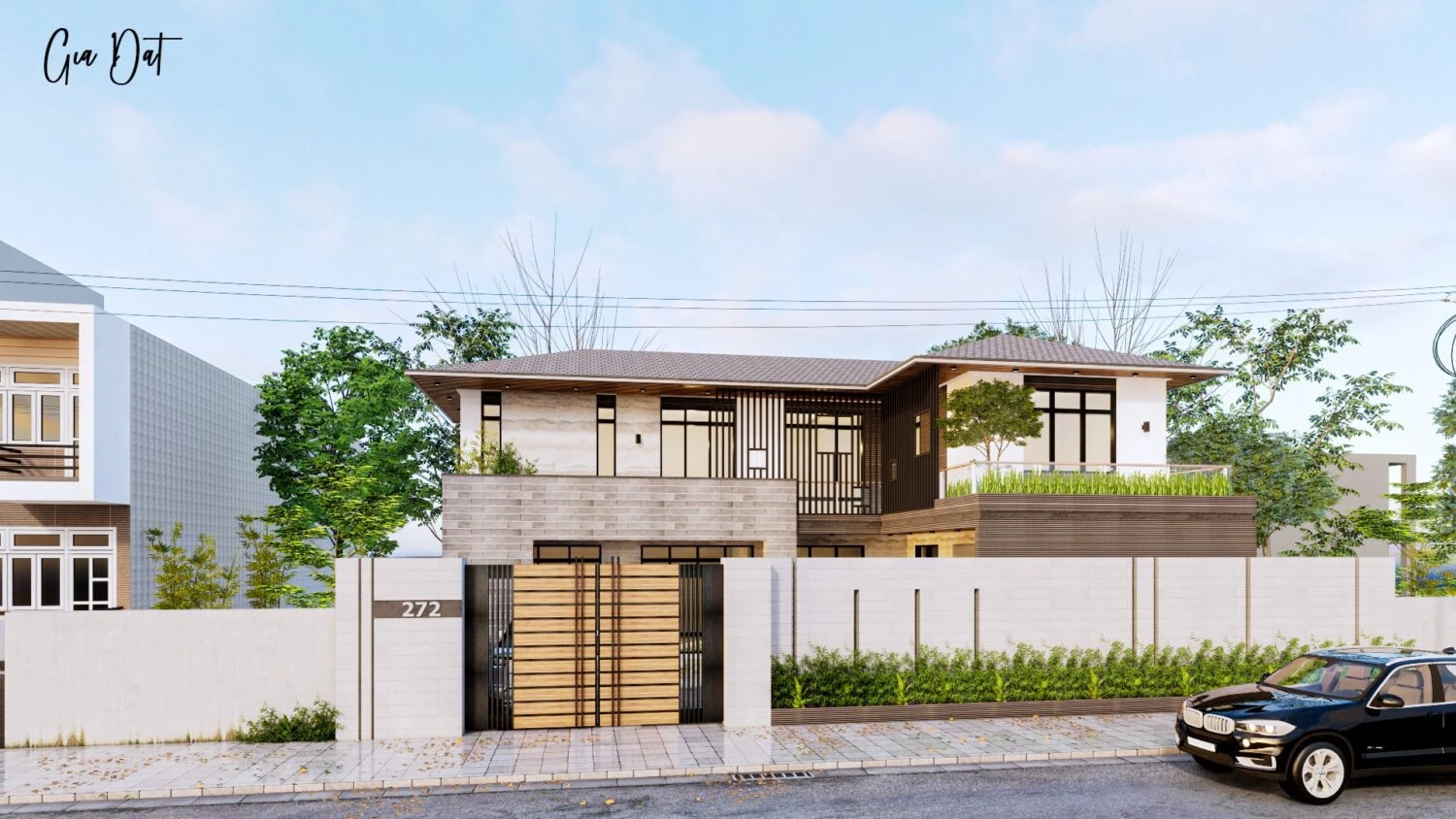 Exterior Free Sketchup Models Download Enscape Modern ID 101000356 (Gia Dat)