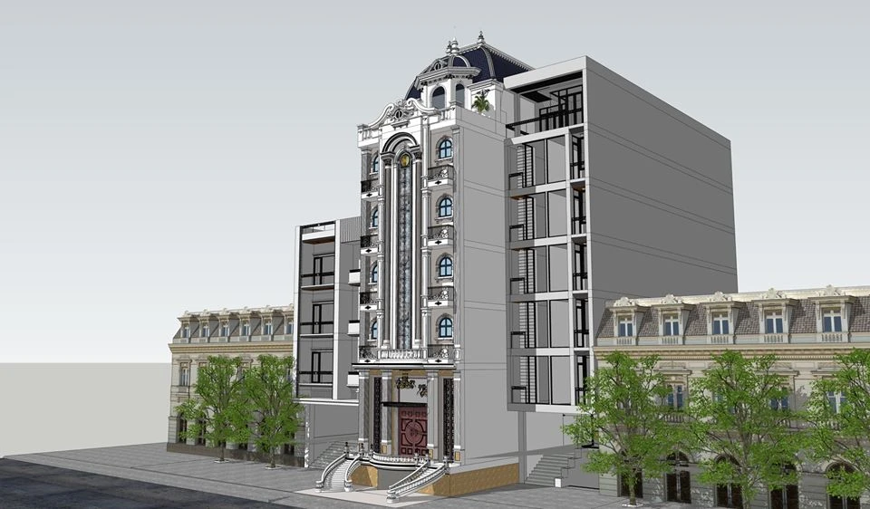 Exterior Free Sketchup Models Download Modern ID 101000696 (Linh Free)