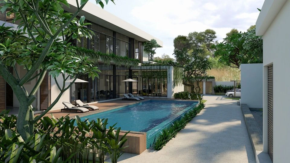 Exterior Free Sketchup Models Modern ID 101000572 (Tee Tran)