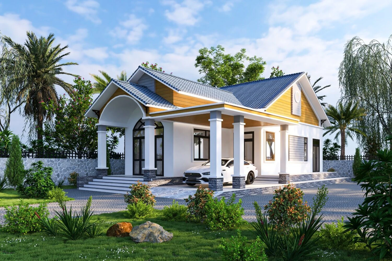 Exterior Free Sketchup Models Vray Modern ID 101000312 (Phuc Pham Duong)