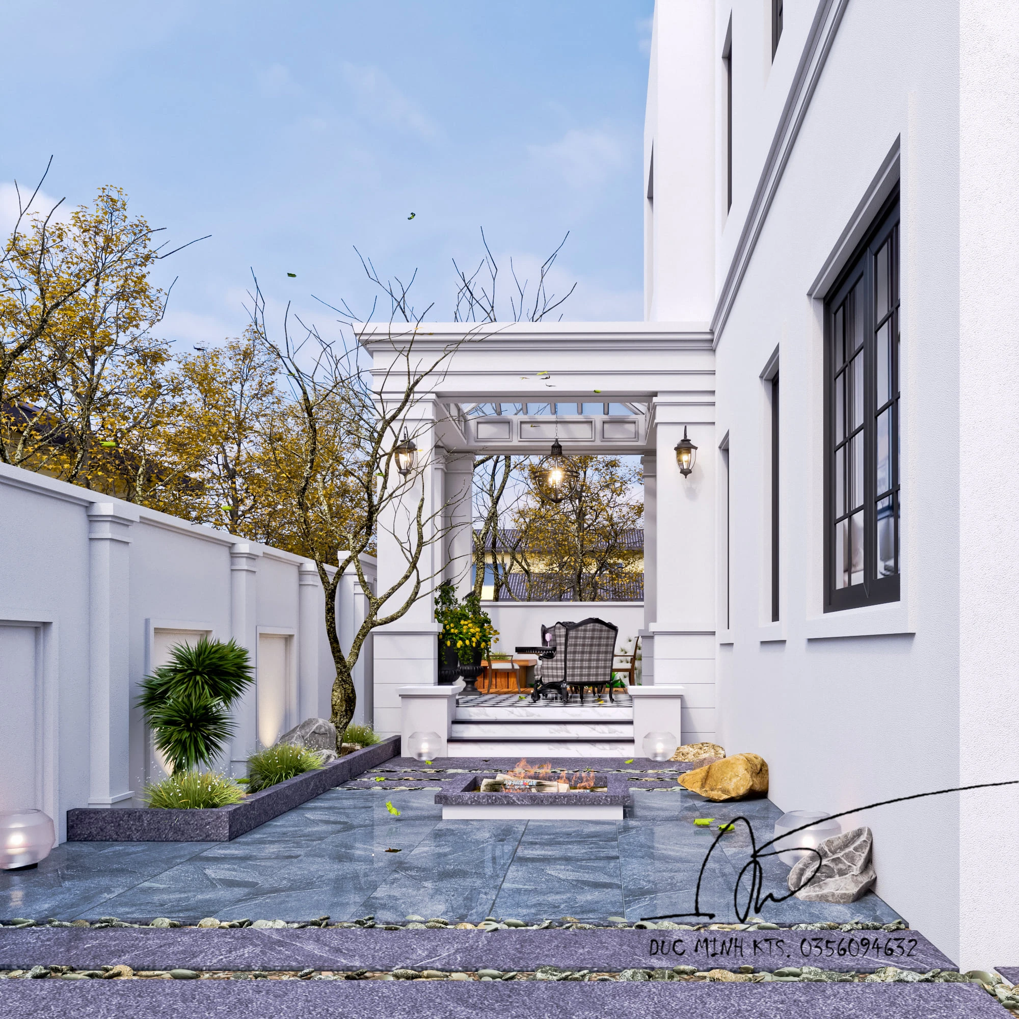 Exterior Free Sketchup Models Vray Modern ID 101000392 (Do Duc Minh)