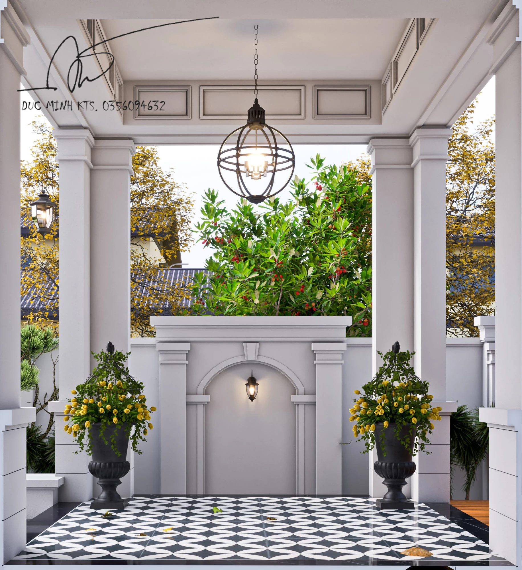 Exterior Free Sketchup Models Vray Modern ID 101000392 (Do Duc Minh)