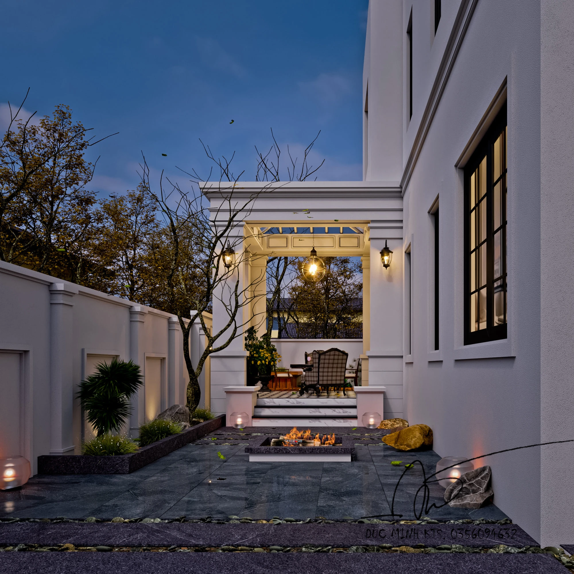 Exterior Free Sketchup Models Vray Modern ID 101000392 (Do Duc Minh)