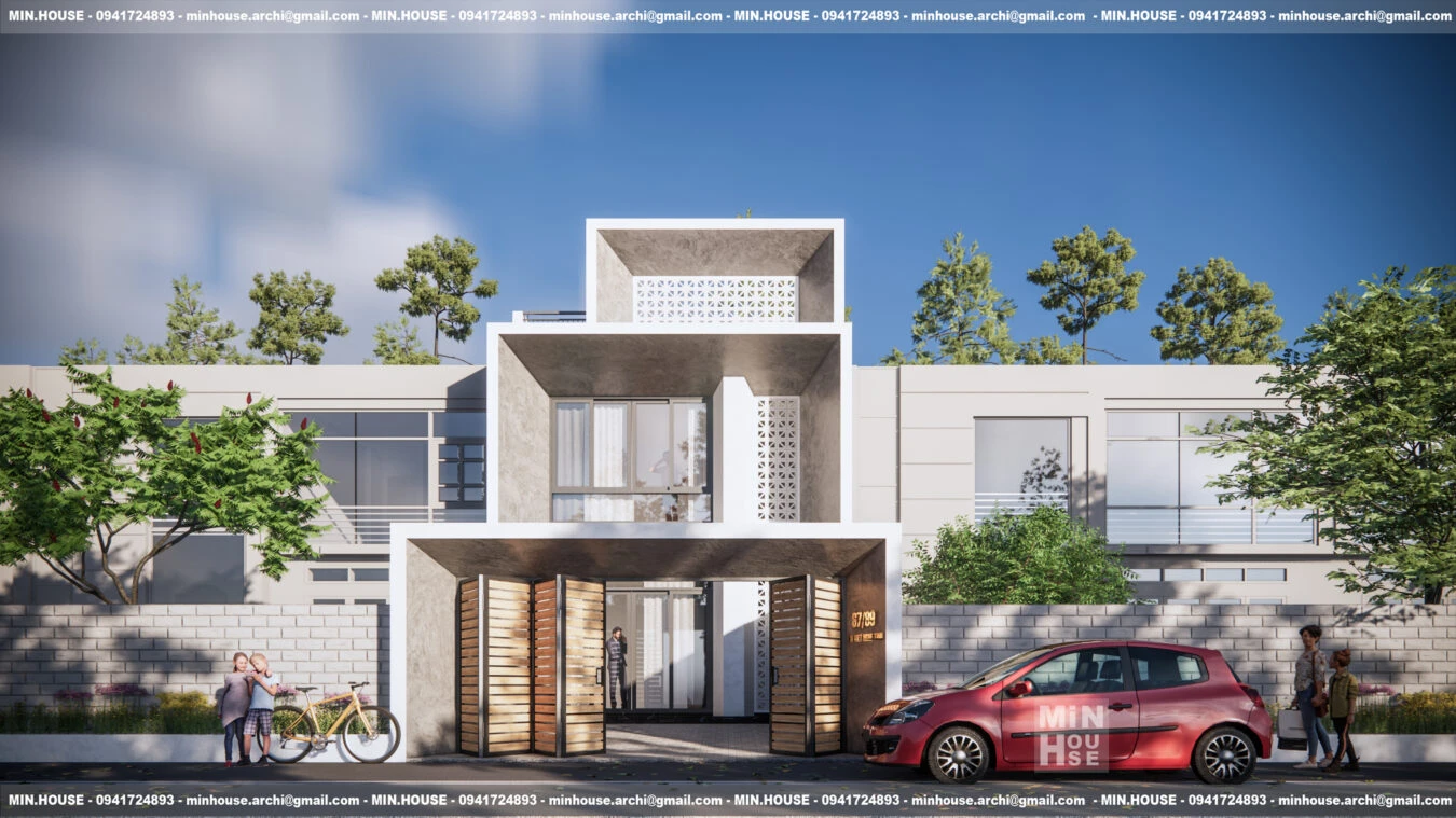 Exterior Free Sketchup Scene Enscape Modern ID 101000437 (Hoang Minh Hau)