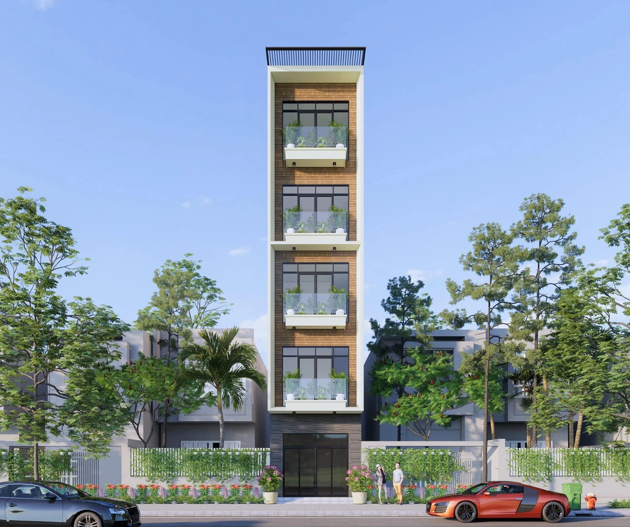 Exterior Free Sketchup Scene Enscape Modern ID 101000627 (Duong Duong)