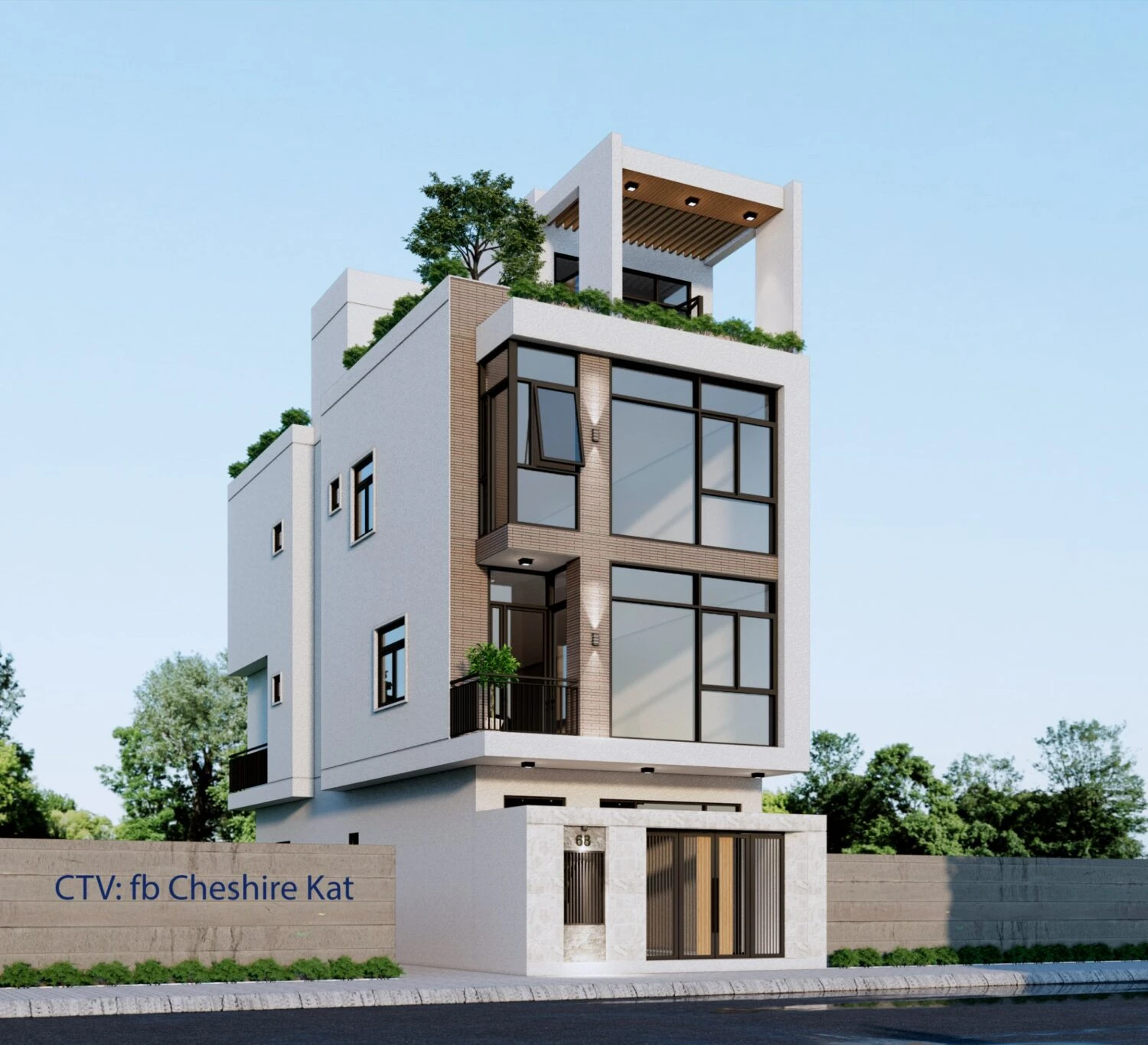 Exterior Free Sketchup Scene Modern ID 101000307 (Cheshire Kat)