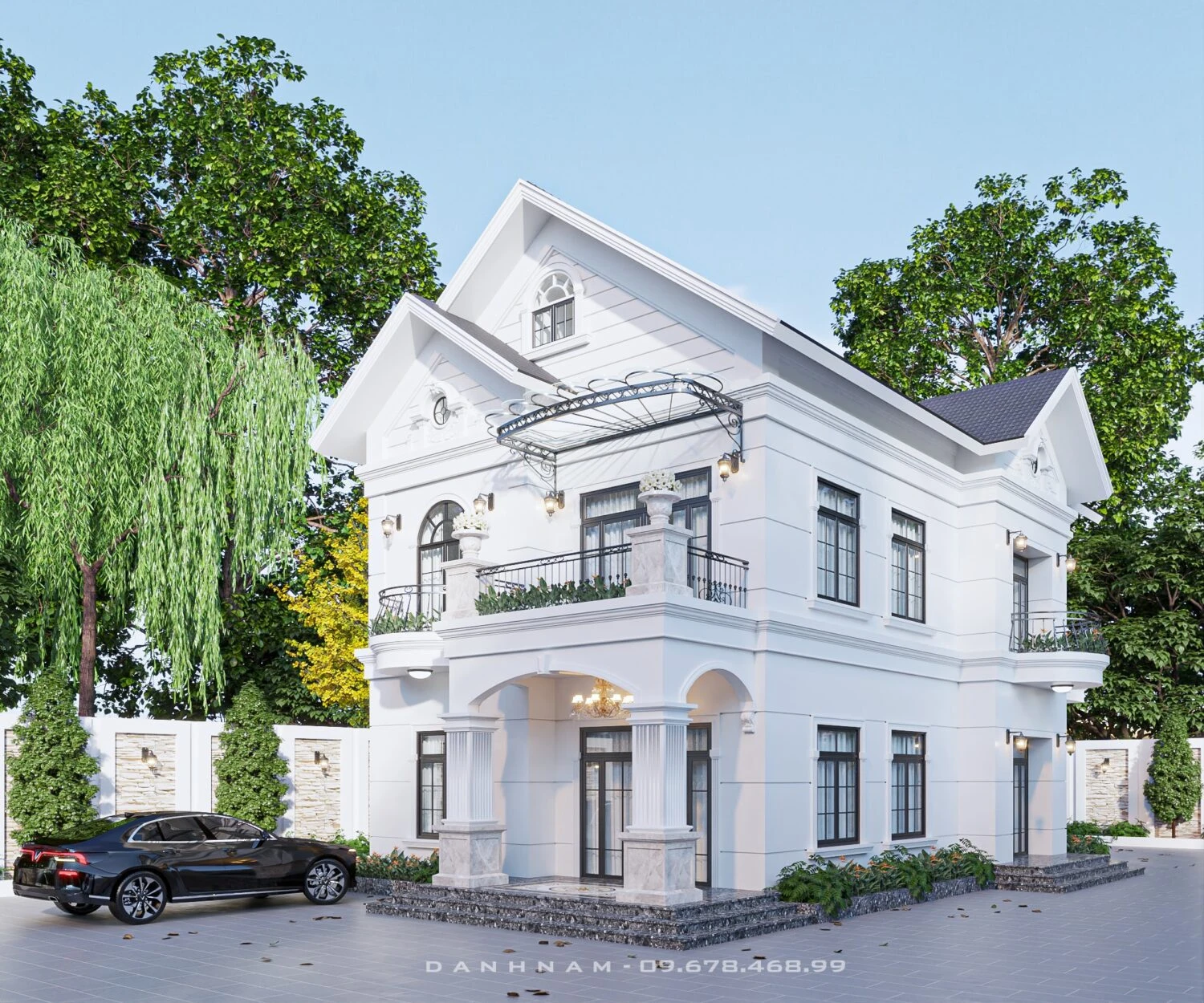 Exterior Free Sketchup Scene Vray Modern ID 101000327 (Danh Nam)