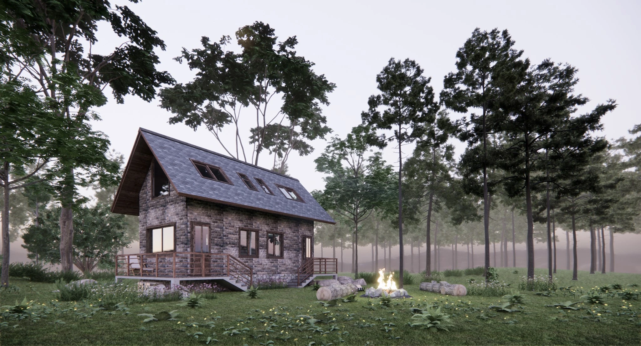 Exterior Modern Enscape Free Sketchup Models Download ID 101000476 (Bui Dinh Thi)