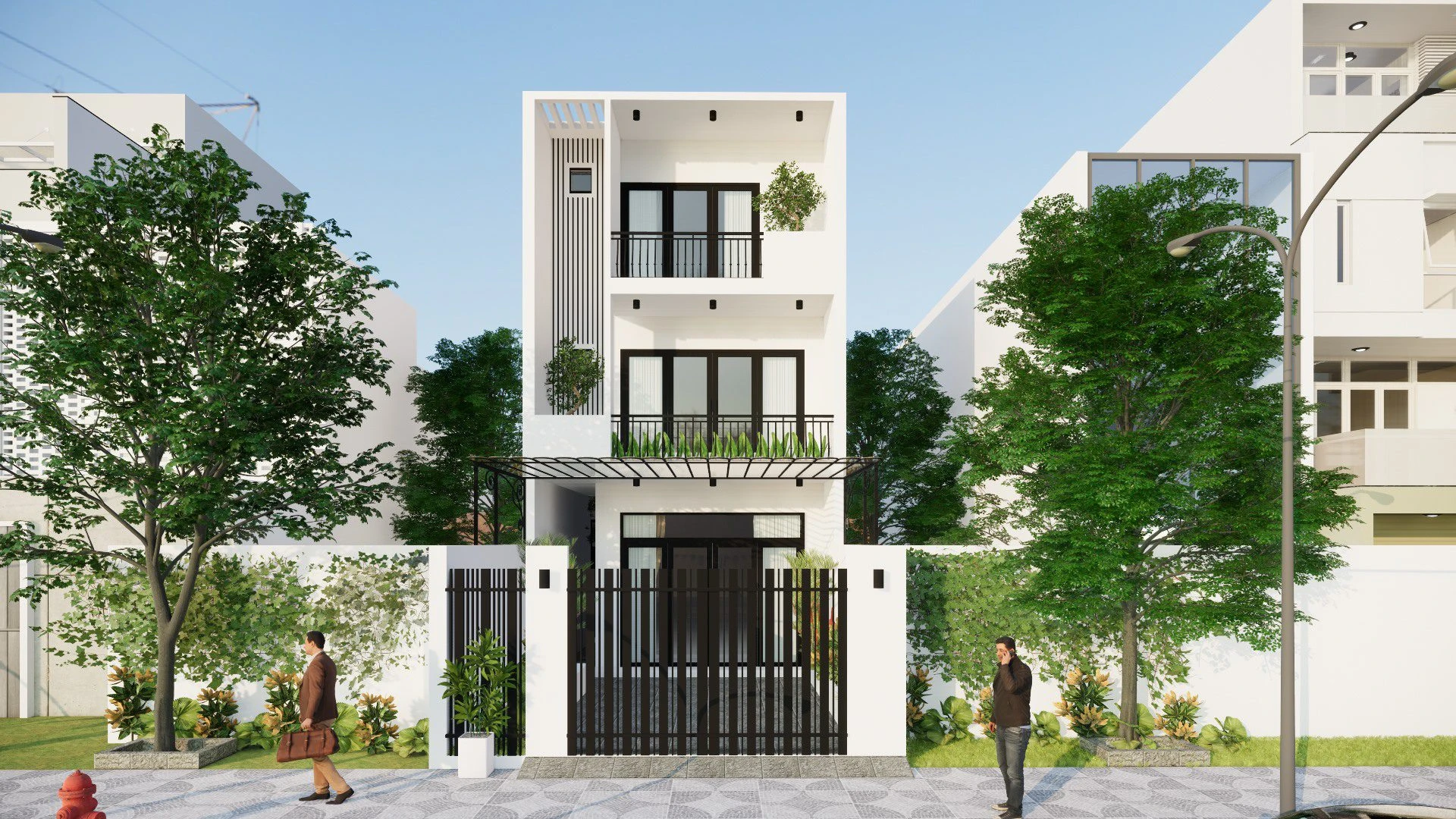 Exterior Modern Enscape Free Sketchup Models Download ID 101000626 (Duong Duong)