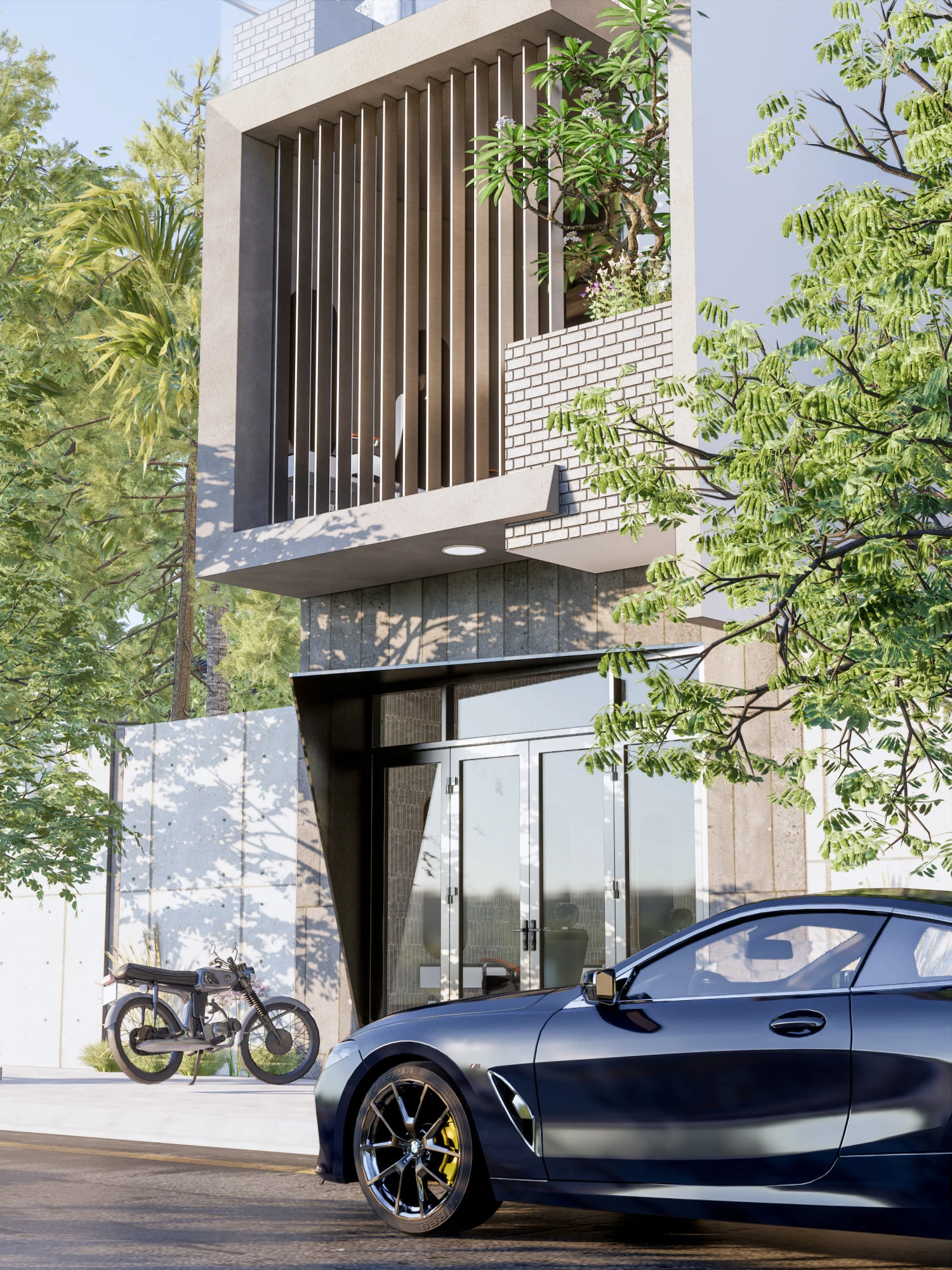 SketchUp Free Exterior Modern Enscape Free Sketchup Models ID 101000462 (Duy Dao)