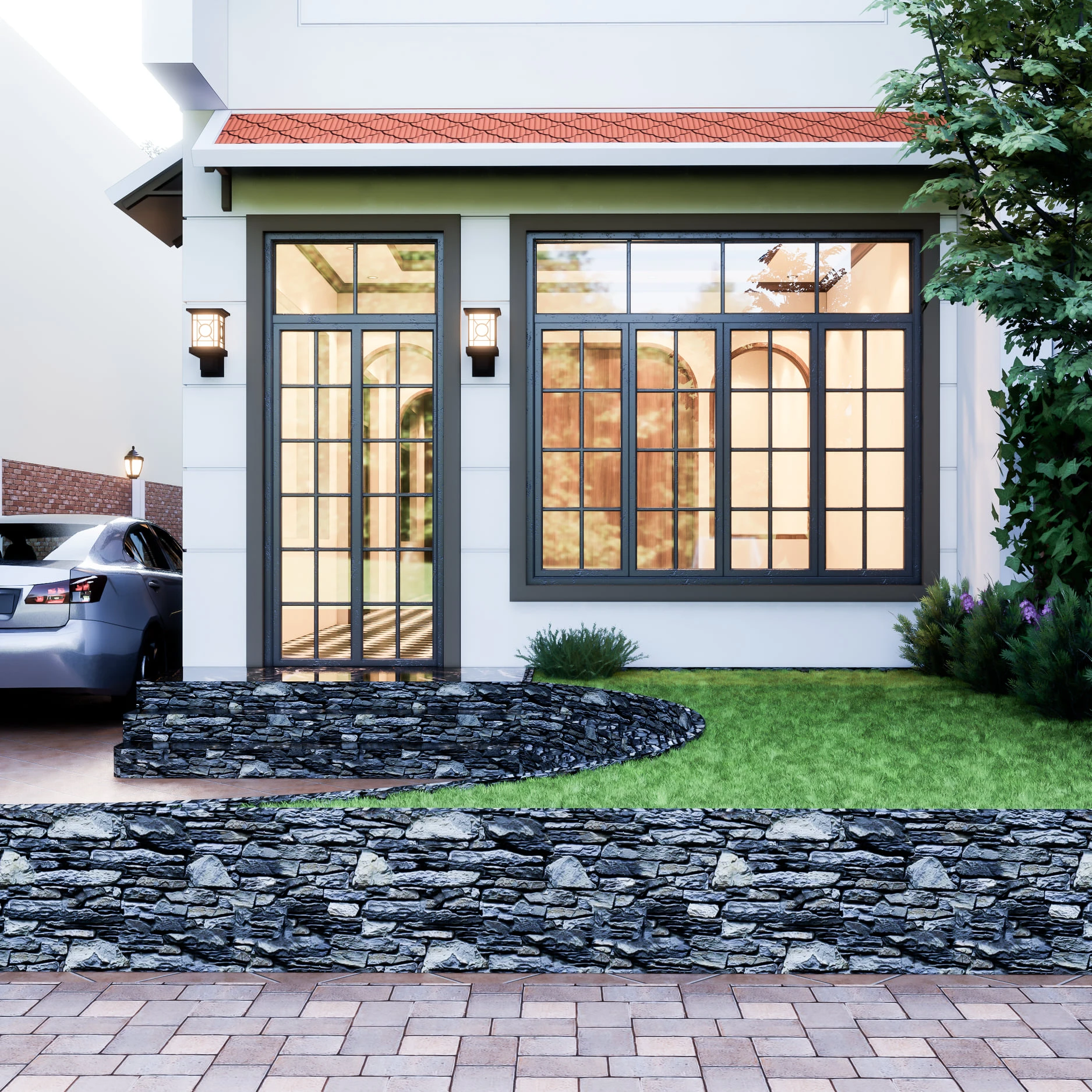 Exterior Modern Enscape Free Sketchup Scene ID 101000537 (Thanh Tung Nguyen)