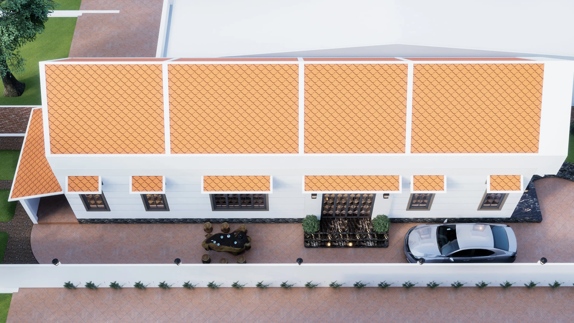 Exterior Modern Enscape Free Sketchup Scene ID 101000537 (Thanh Tung Nguyen)