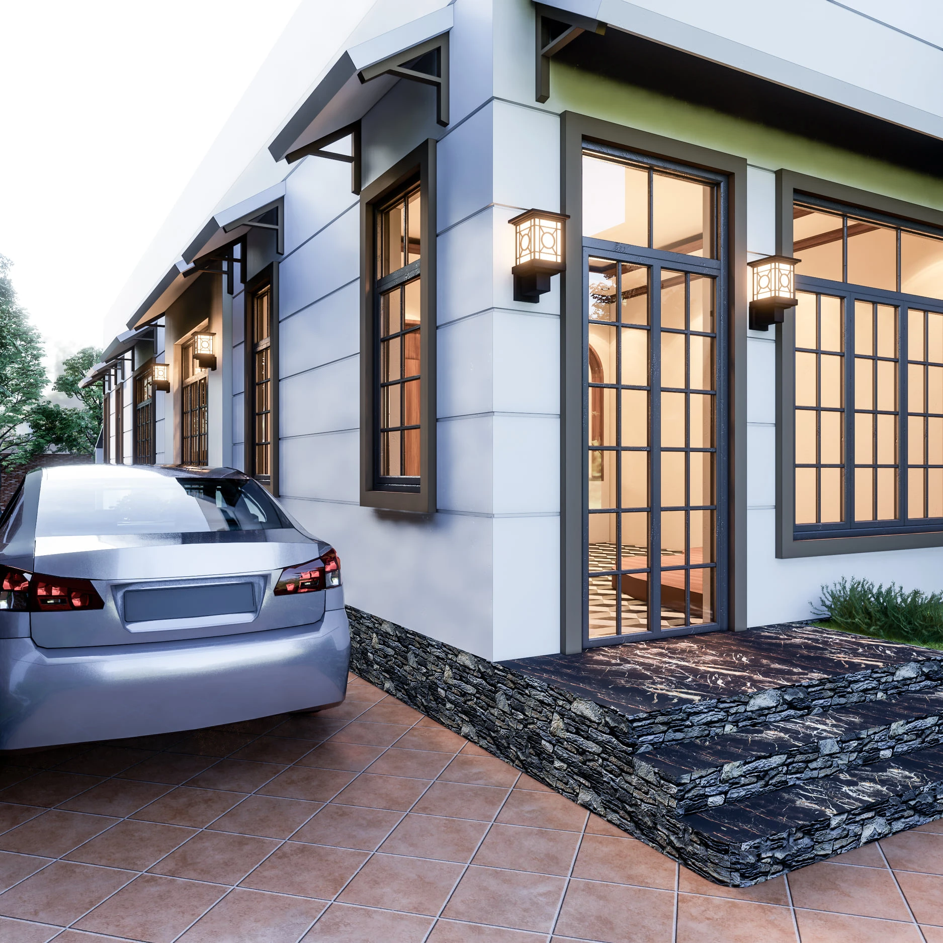 Exterior Modern Enscape Free Sketchup Scene ID 101000537 (Thanh Tung Nguyen)