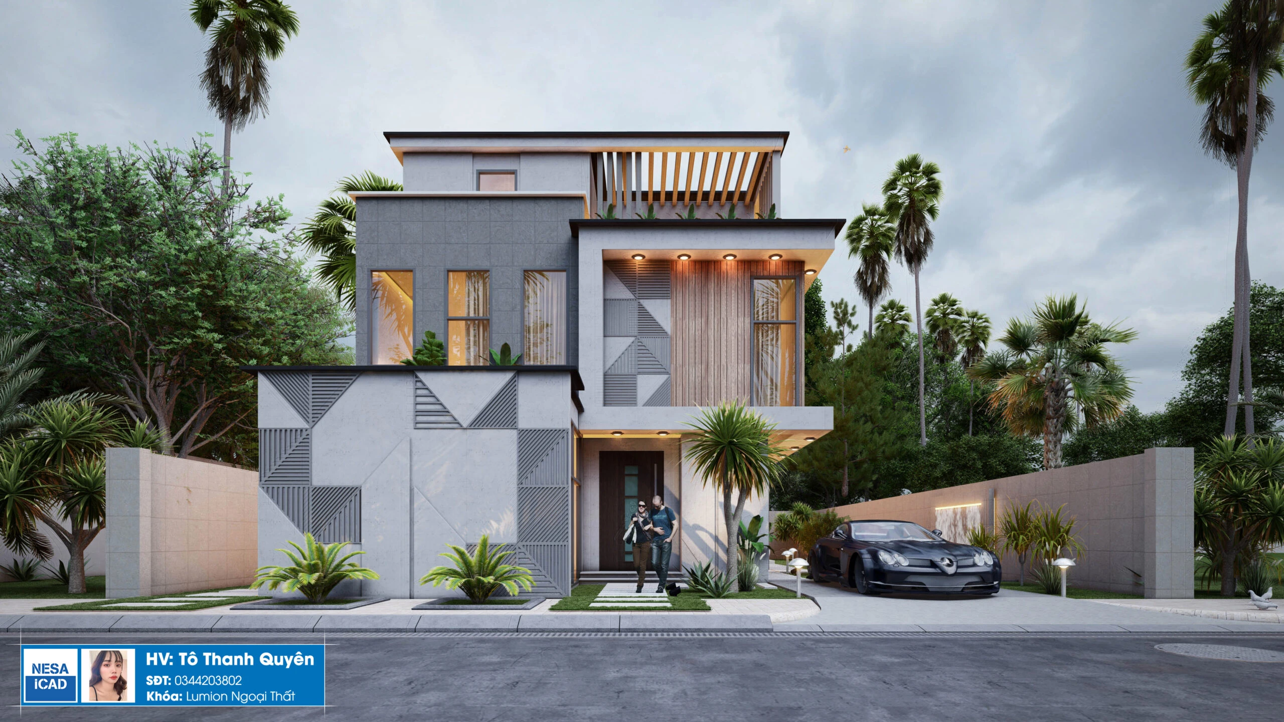 Exterior Modern Enscape Model Free Download ID 101000389 (To Thanh Quyen)