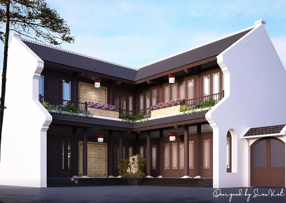 SketchUp Free Exterior Modern Enscape Model Free Download ID 101000699 (Kts Nguyen Chi Cong)