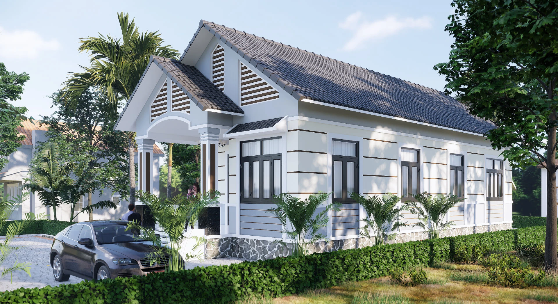 Exterior Modern Enscape Sketchup Model Download ID 101000505 (Tu Minh Sang)