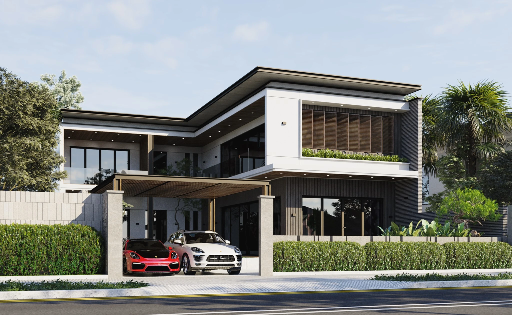 Exterior Modern Free Sketchup Scene ID 101000457 (Ty Nguyen)