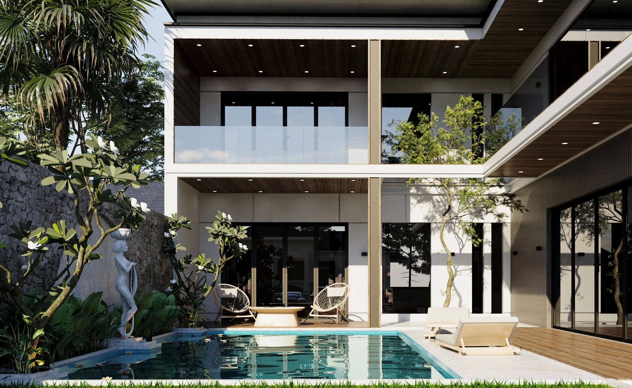 Exterior Modern Free Sketchup Scene ID 101000457 (Ty Nguyen)