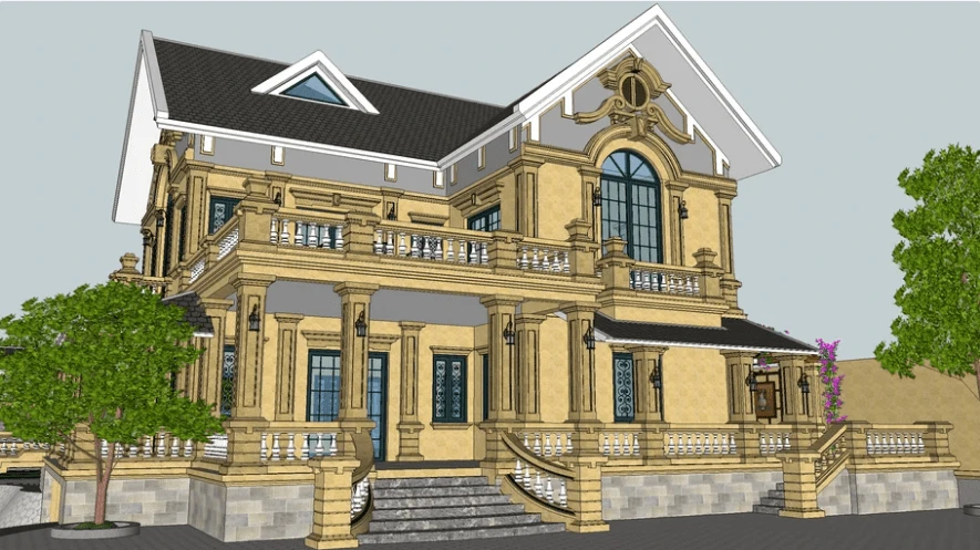 Exterior Modern Free Sketchup Scene ID 101000677 (Cuong H)