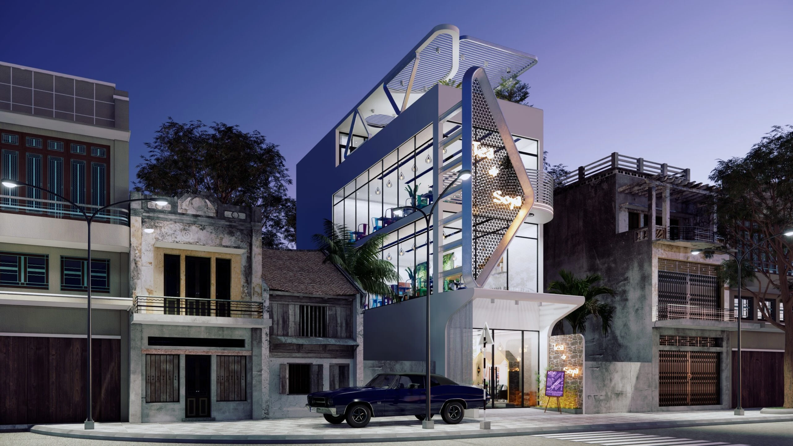 Exterior Modern Sketchup Model Free Download ID 101000501 (Tran Tan)