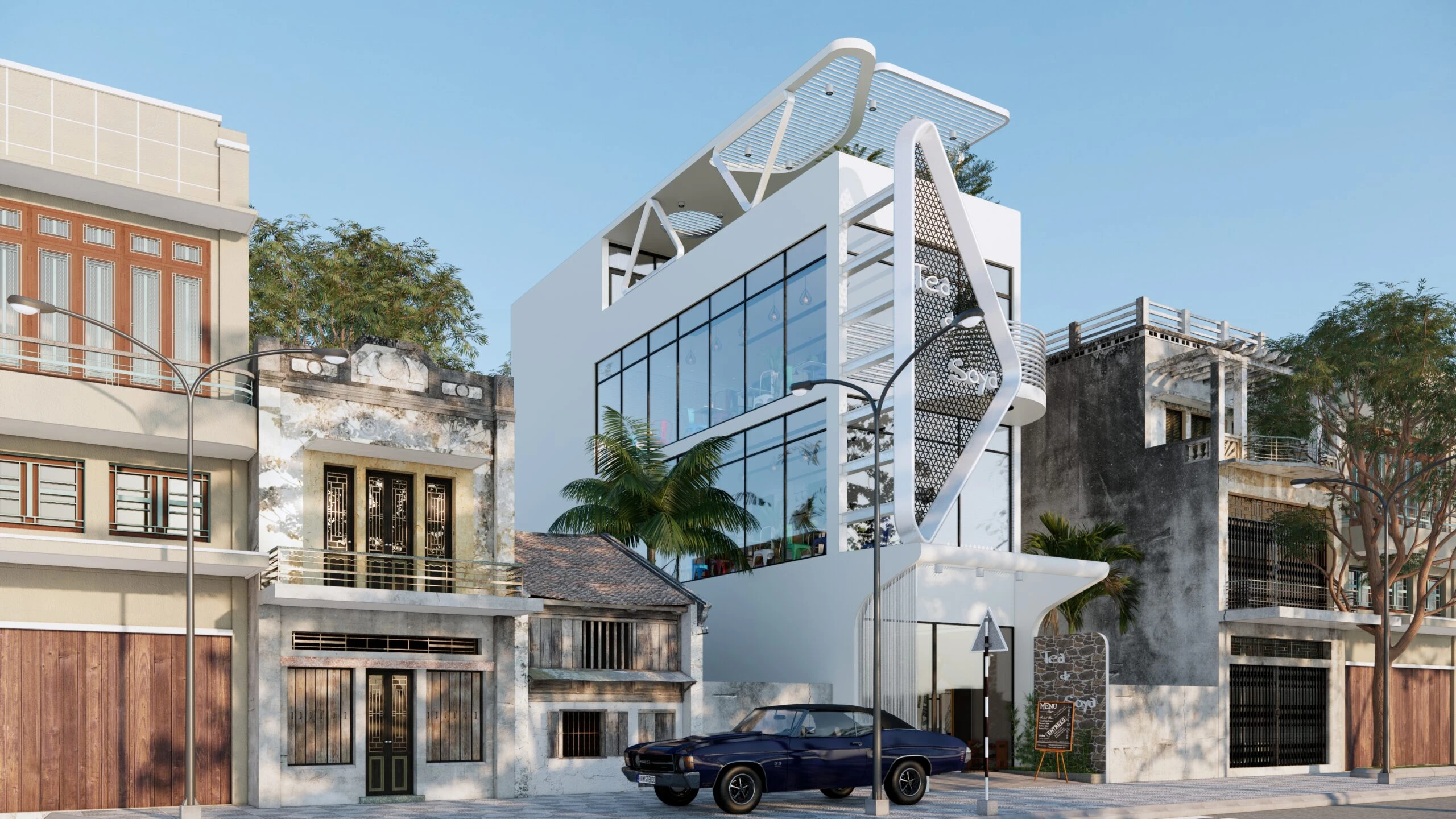 Exterior Modern Sketchup Model Free Download ID 101000501 (Tran Tan)