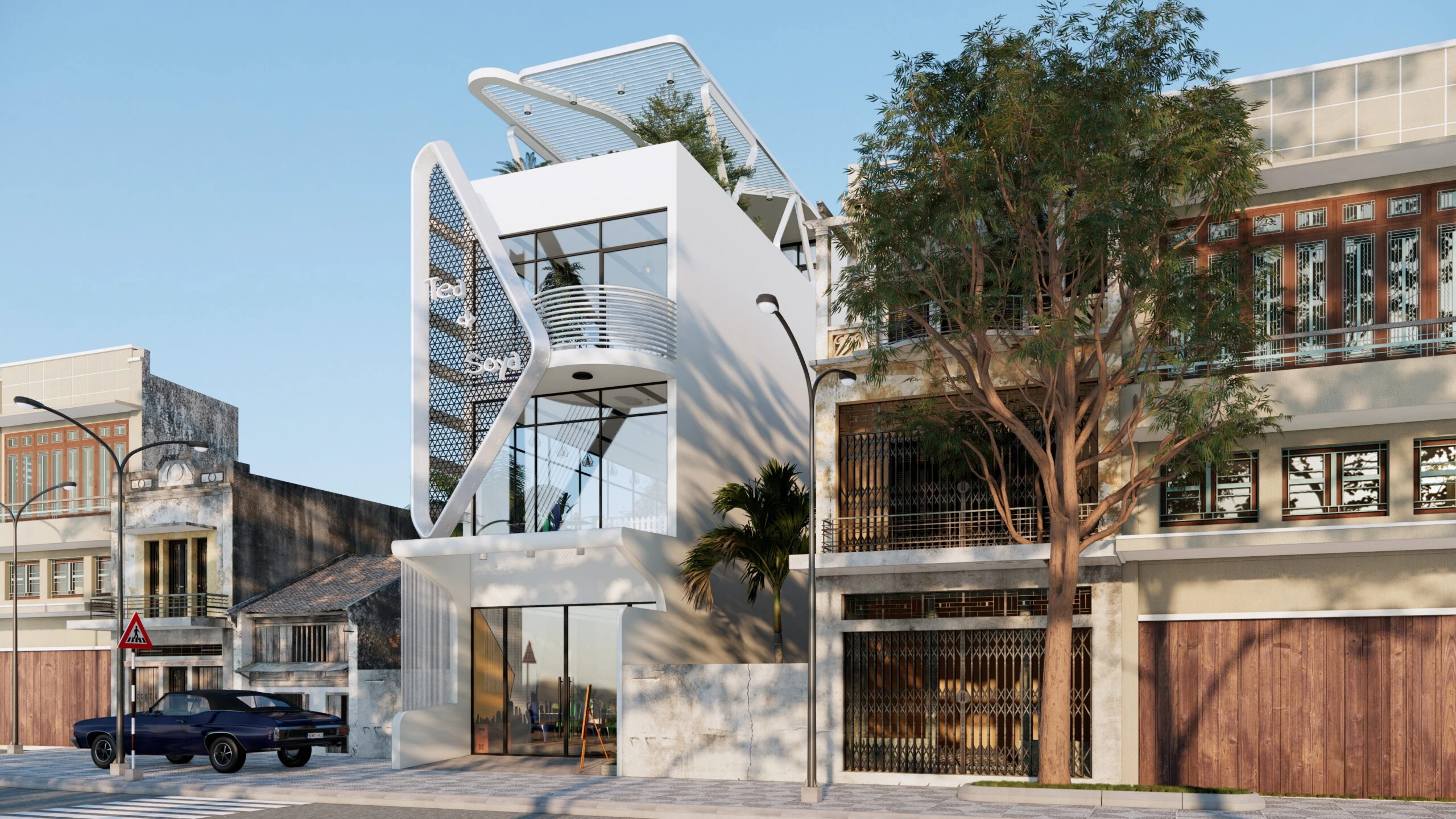 Exterior Modern Sketchup Model Free Download ID 101000501 (Tran Tan)