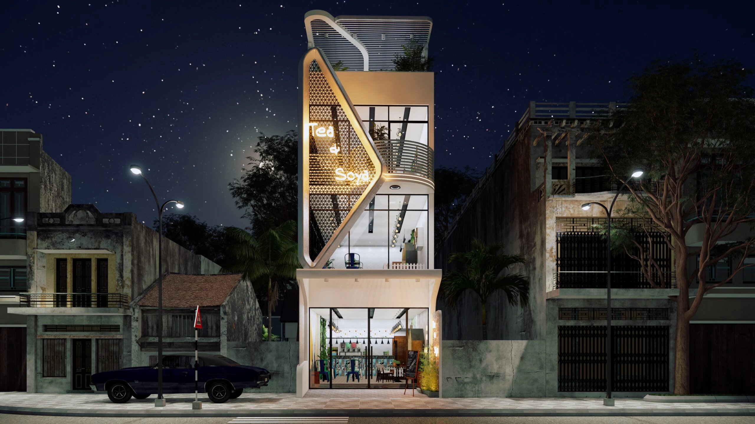 Exterior Modern Sketchup Model Free Download ID 101000501 (Tran Tan)