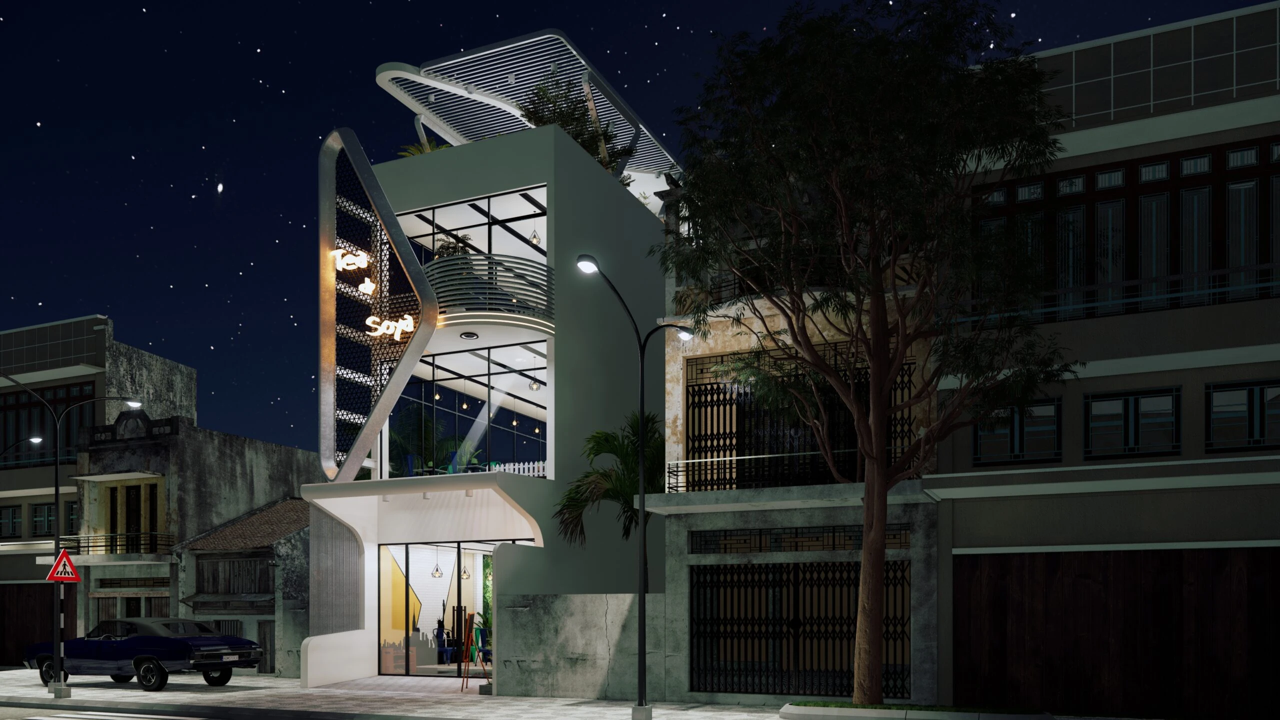 Exterior Modern Sketchup Model Free Download ID 101000501 (Tran Tan)