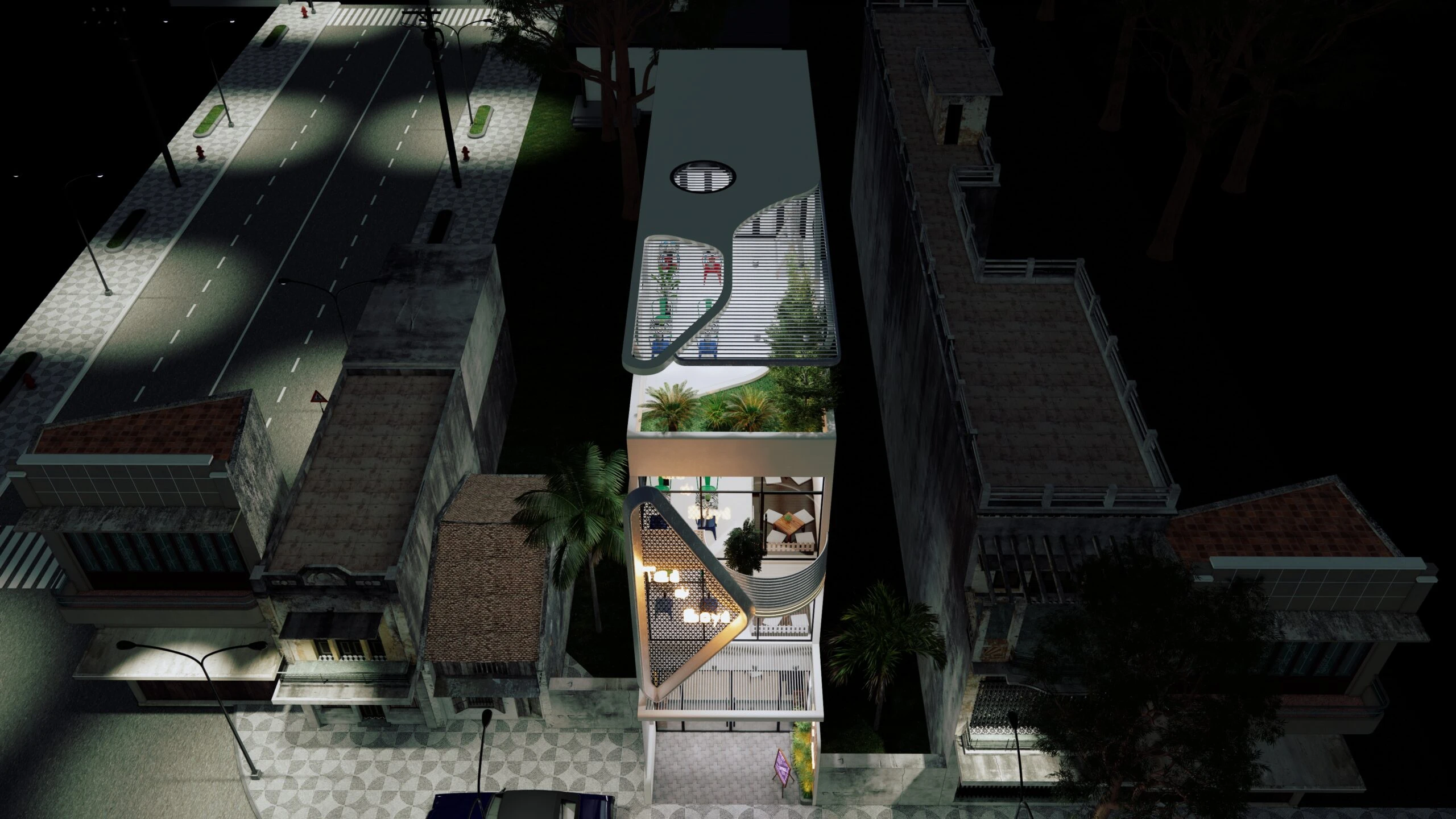 Exterior Modern Sketchup Model Free Download ID 101000501 (Tran Tan)