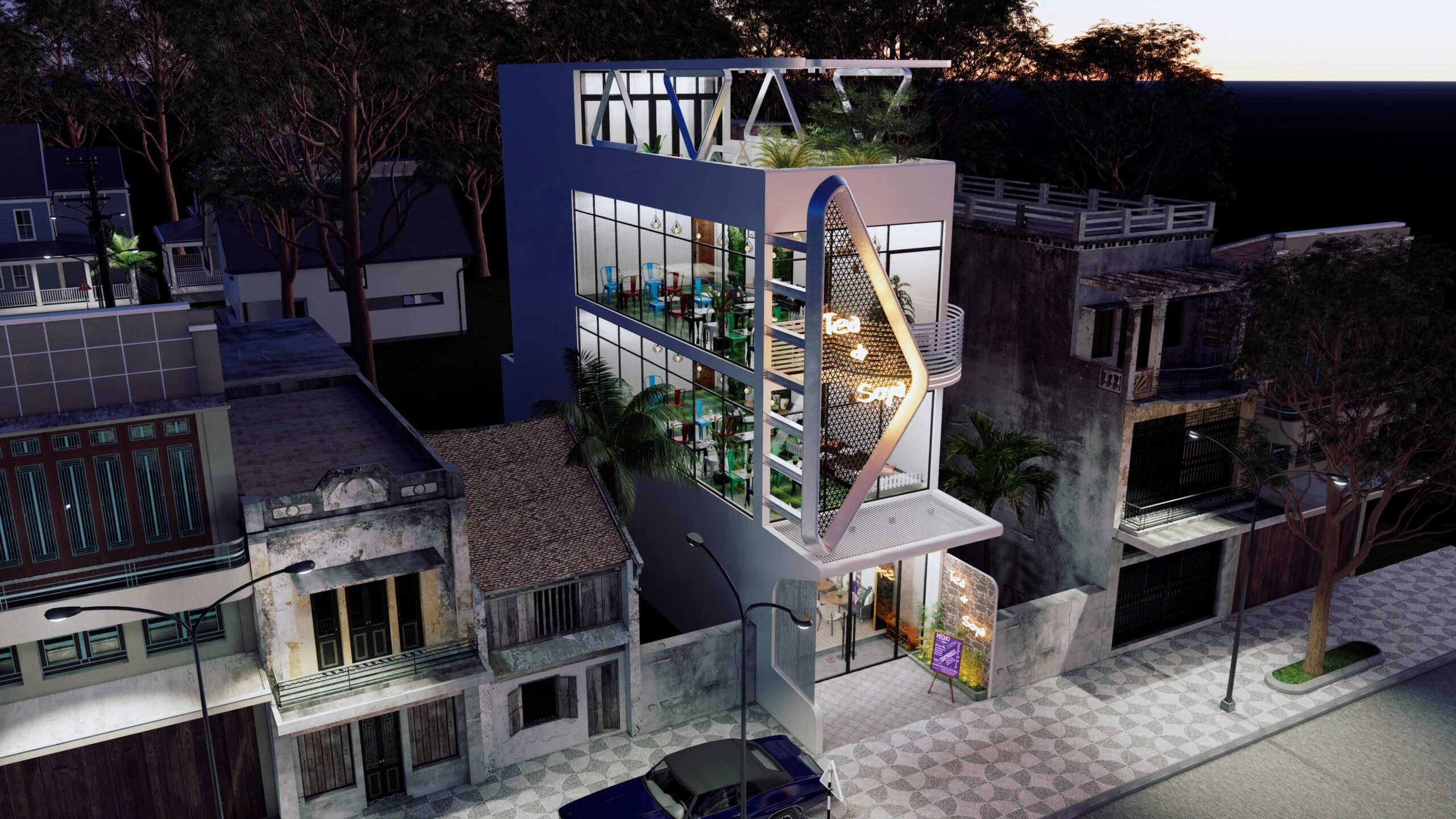 Exterior Modern Sketchup Model Free Download ID 101000501 (Tran Tan)