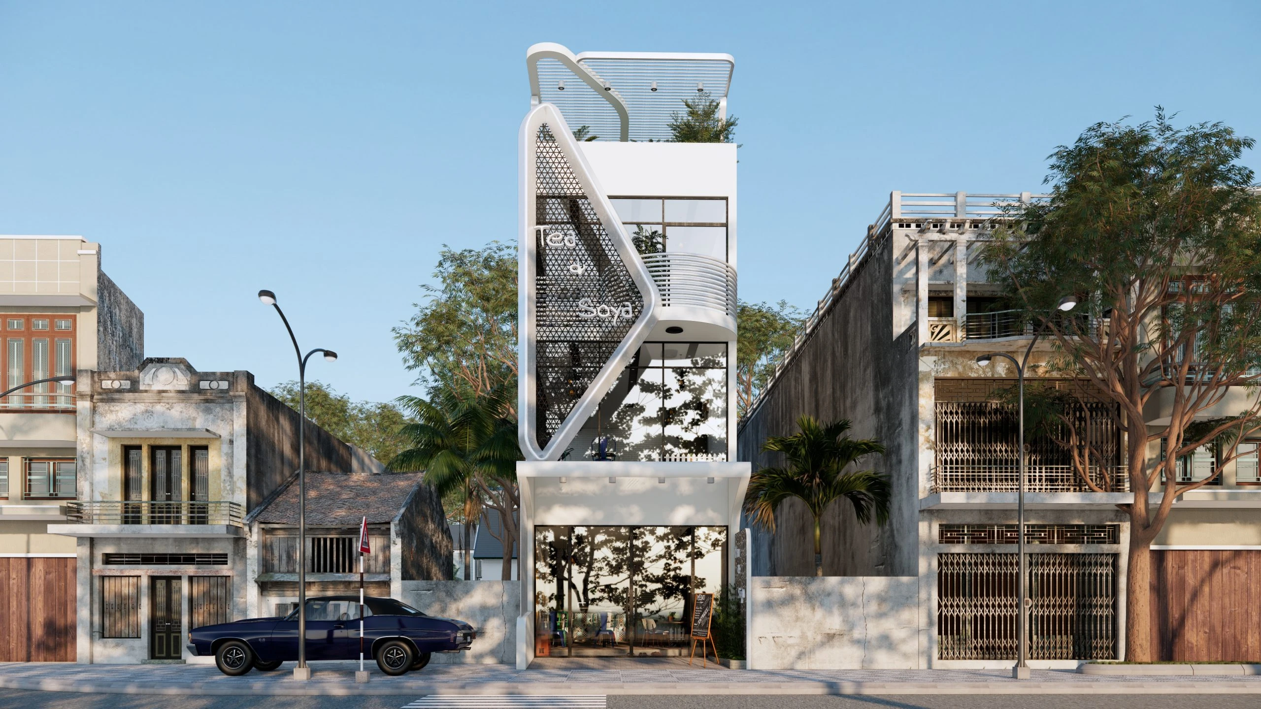 Exterior Modern Sketchup Model Free Download ID 101000501 (Tran Tan)