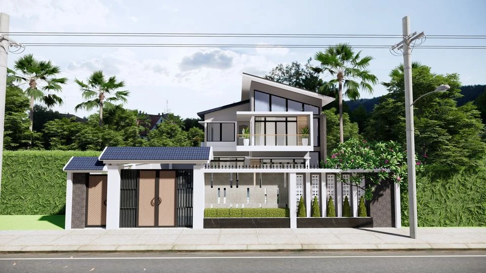 SketchUp Free Exterior Modern Sketchup Model Free Download ID 101000581 (Ty Nguyen)